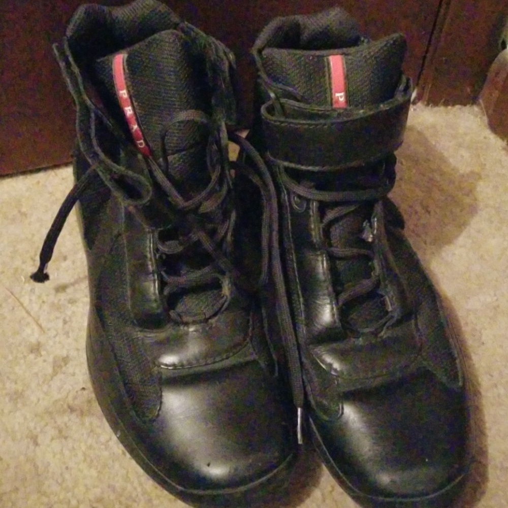 Prada black boots